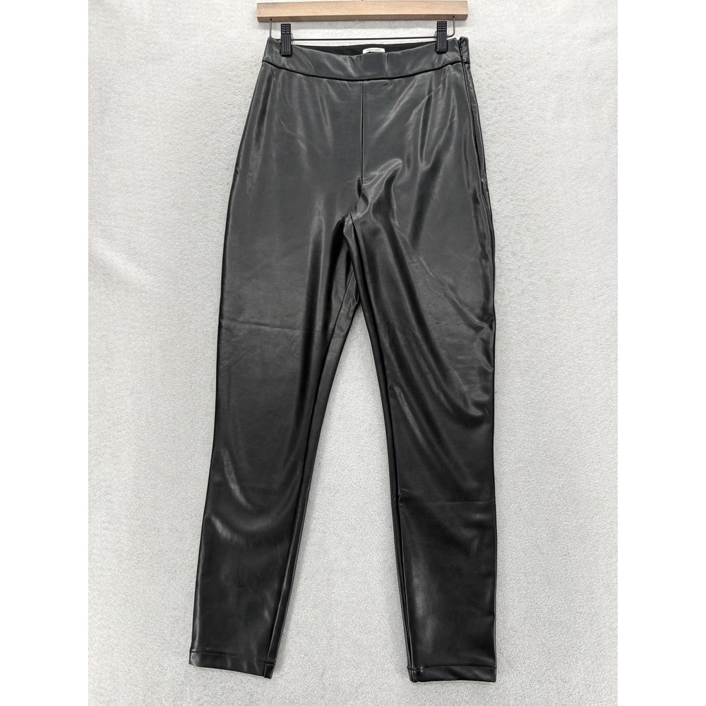 Abercrombie & Fitch Leggings Womens Small Black Vegan Leather High Rise NWT